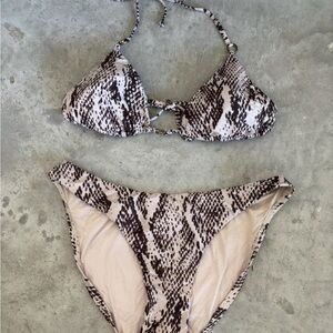 BCBGMaxAzria Animal Snake Print Bikini